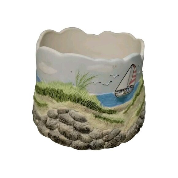 Donna Elias Great‎ American Lighthouses Collector Series Beachy Abstract Ceramic - Picture 3 of 6